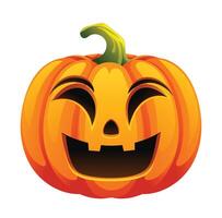 Halloween Kürbis mit komisch Gesicht Ausdruck. Karikatur Charakter Illustration vektor