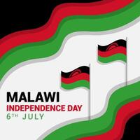 Illustration von Malawi Unabhängigkeit Tag gefeiert jeder Jahr auf Juli 6. Malawi National Tag Banner Poster vektor