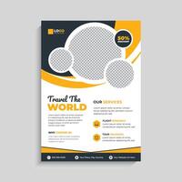 modern Tour und Reise Agentur Flyer Vorlage Design vektor