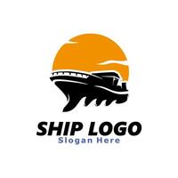 Schiff Logo Vorlage Design Illustration vektor