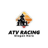 atv tävlings logotyp mall design illustration vektor