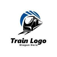 tåg logotyp mall design illustration vektor