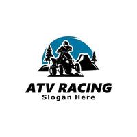 atv tävlings logotyp mall design illustration vektor