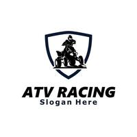 atv tävlings logotyp mall design illustration vektor