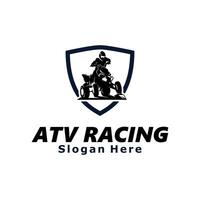 ein Fernseher Rennen Logo Vorlage Design Illustration vektor