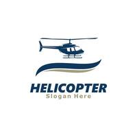 Hubschrauber Vorlage Logo Design vektor