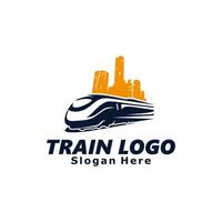 tåg logotyp mall design illustration vektor