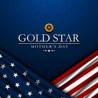 Gold Star Mütter Tag Hintergrund Illustration vektor
