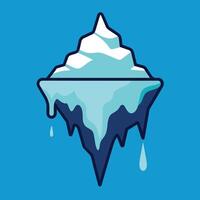 ein schmelzen Eisberg, Darstellen das dringend Problem von Klima Veränderung vektor