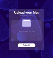 ladda upp filer form med Skicka in knapp, ui design vektor