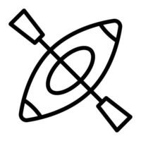 Symbol für die Kajaklinie vektor