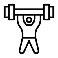 Symbol für die Gewichtheben-Linie vektor