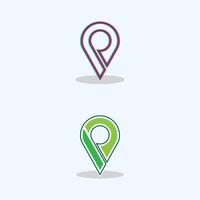 Geographisches Positionierungs System und Karte Logo Navigator Zeichen Ort Symbol Design Illustration vektor