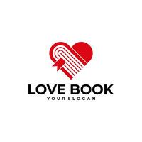 Liebe Buch Logo Symbol Illustration vektor