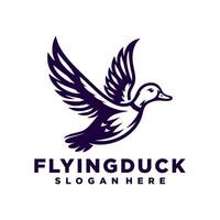 fliegend Ente Logo Design Inspiration, Fliegen Ente Symbol, Gans, Schwan Logo Vorlage vektor