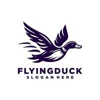 fliegend Ente Logo Design Inspiration, Fliegen Ente Symbol, Gans, Schwan Logo Vorlage vektor