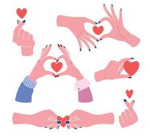 Hand Liebe Zeichen Feier Haltung Vielfalt vektor