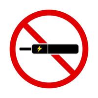 elektronisk cigarett varning ikon. e-cigarett förbud. vektor