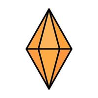 Orange Juwel Symbol. Orange Juwel. vektor