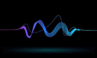 abstrakt Welle Linie Hintergrund, mit schön Licht bewirken vektor