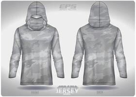 eps jersey sporter skjorta .sicksack grå kamouflage mönster design, illustration, textil- bakgrund för sporter lång ärm luvtröja vektor