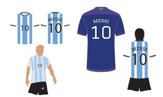 Messi Jersey Sammlung. vektor