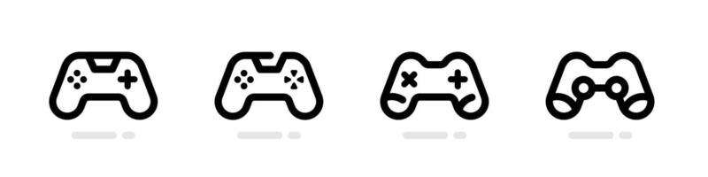 Spiel Regler oder Gamepad Symbole. Gamepad Symbol Satz. Spiel Steuerungen vektor