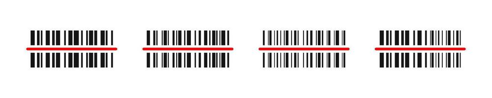 Bar Code. Produkt Barcodes zum Digital Laser- Scannen auf Verpackung. Produkt Aufkleber, Etikette Bar vektor