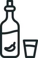 Flasche trinken Symbol Symbol Bild. Illustration von das trinken Wasser Flasche Glas Design Bild vektor