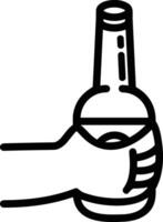 Flasche trinken Symbol Symbol Bild. Illustration von das trinken Wasser Flasche Glas Design Bild vektor