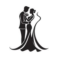 Hochzeit Logo Design Vorlage, Ehe Paar Zeremonie Symbol Lager Bild vektor