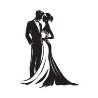 Hochzeit Logo Design Vorlage, Ehe Paar Zeremonie Symbol Lager Bild vektor