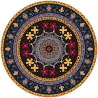 Gebet Matte, gerollt Blume Form, mandala, Taschentuch, gedruckt Stoff Muster Platz Stoff Illustration zum Drucken vektor