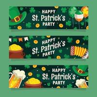 Happy St. Patrick's Day bunte Doodle-Banner vektor