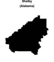 shelby Bezirk, Alabama leer Gliederung Karte vektor