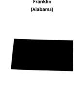 Franklin Bezirk, Alabama leer Gliederung Karte vektor