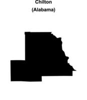 Chilton Bezirk, Alabama leer Gliederung Karte vektor