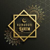 schönes Ramadan Kareem Grußkartendesign mit Mandala Art vektor