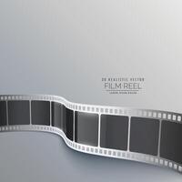 3d Film Streifen realistisch Hintergrund vektor