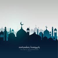 Ramadan kareem Gruß Karte mit Moscheen vektor