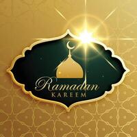 Ramadan kareem Festival Gruß Design im Prämie Stil vektor