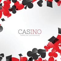 Kasino Hintergrund mit spielen Karten Symbole vektor