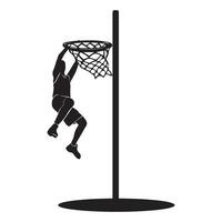 Symbol von ein Person spielen Basketball vektor