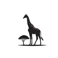 Giraffe Silhouette Design. Giraffe Logo, Giraffe Illustration. vektor