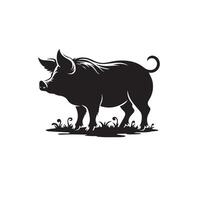 Schwein Silhouette Design auf Weiß Hintergrund. Schwein Logo, Schwein Illustration vektor