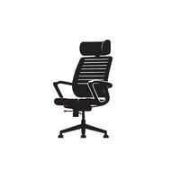kontor stol silhuett. skrivbord stol logotyp, stol illustration på vit bakgrund vektor