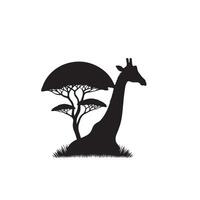 Giraffe Silhouette Design. Giraffe Logo, Giraffe Illustration. vektor