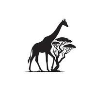 Giraffe Silhouette Design. Giraffe Logo, Giraffe Illustration. vektor