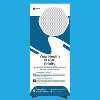 medizinischer arzt roll-up-banner-vorlagendesign vektor