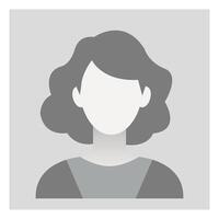 Standard weiblich Benutzerbild Profil Symbol. grau Foto Platzhalter. Silhouette von Frau zum Sozial Medien Profile, Symbole, Bildschirmschoner und wie Vorlage. Graustufen. vektor